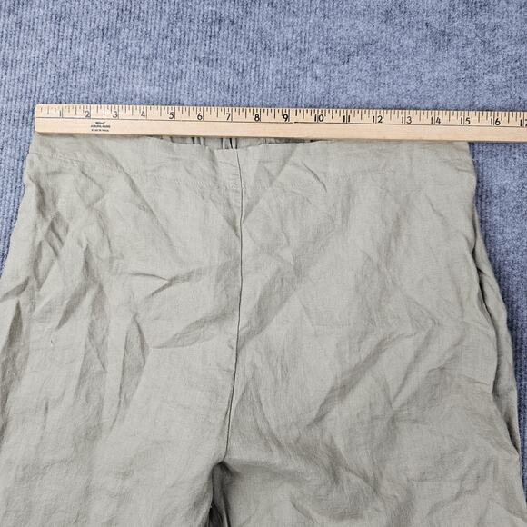 Tahari Pants Womens Large Linen Wide Leg Pull On Casual Lightweight Coastal - Picture 4 of 6